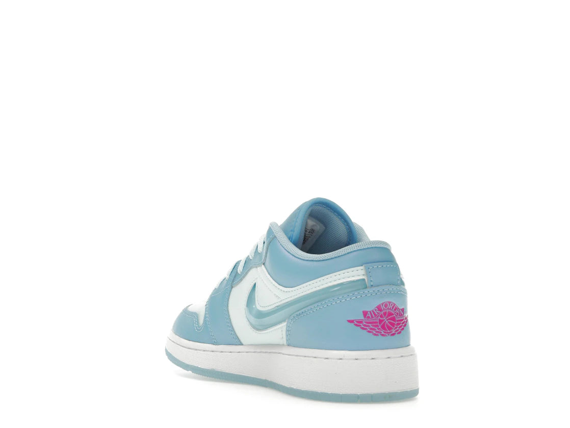 Jordan 1 Low SE Aquarius Blue (GS) - vue secondaire B