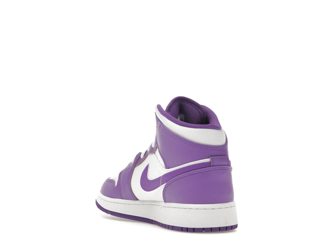 Jordan 1 Mid Purple Venom (GS) - vue secondaire B