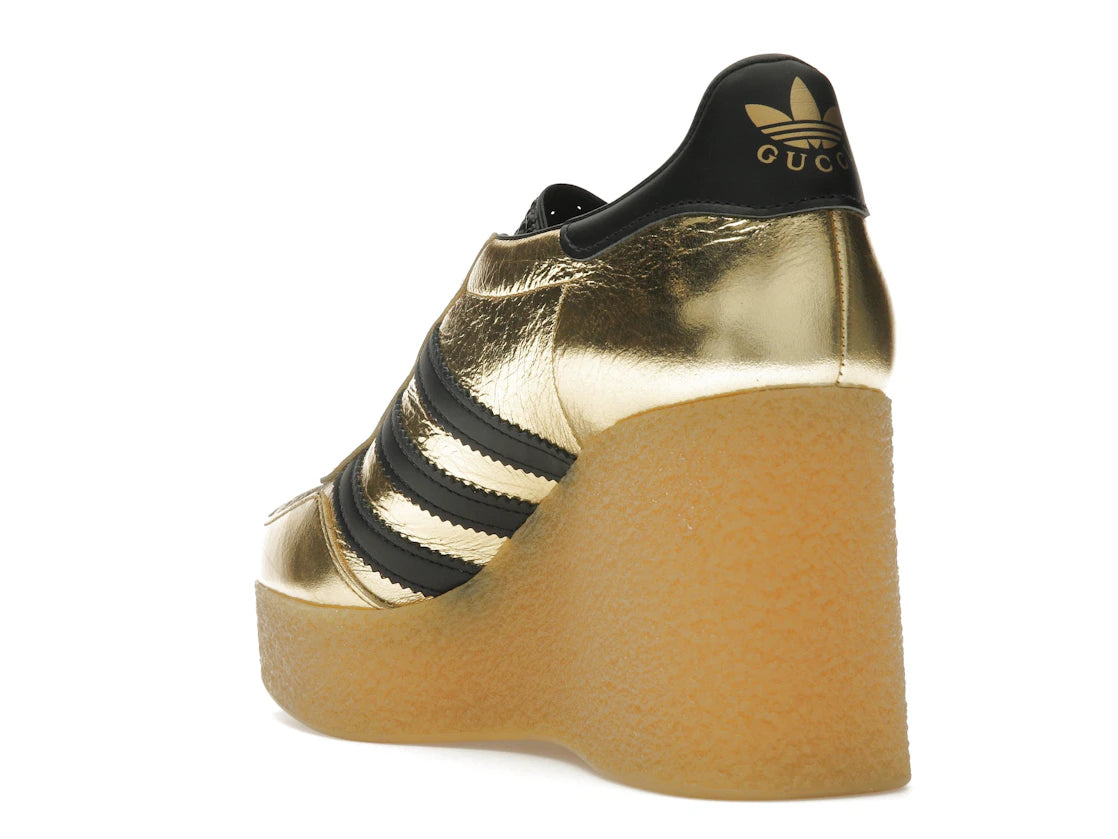 adidas x Gucci Gazelle Wedge Gold Metallic Black (Women's) - vue secondaire B
