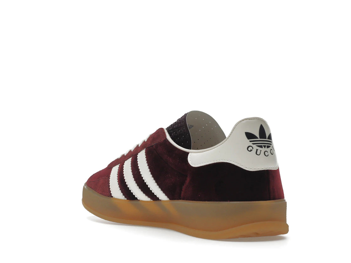 adidas x Gucci Gazelle Burgundy Velvet - vue secondaire B
