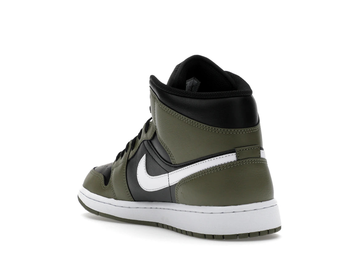Jordan 1 Mid Black White Olive - vue secondaire B