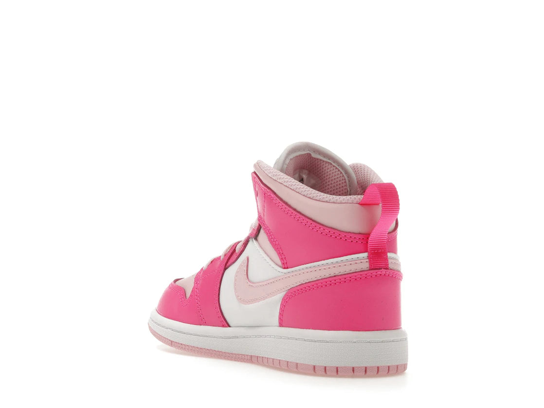 Jordan 1 Mid White Fierce Pink (PS) - vue secondaire B