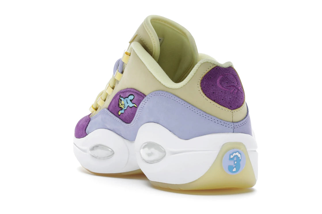 Reebok Question Low BBC Ice Cream Running Dog Yellow Purple - vue secondaire B