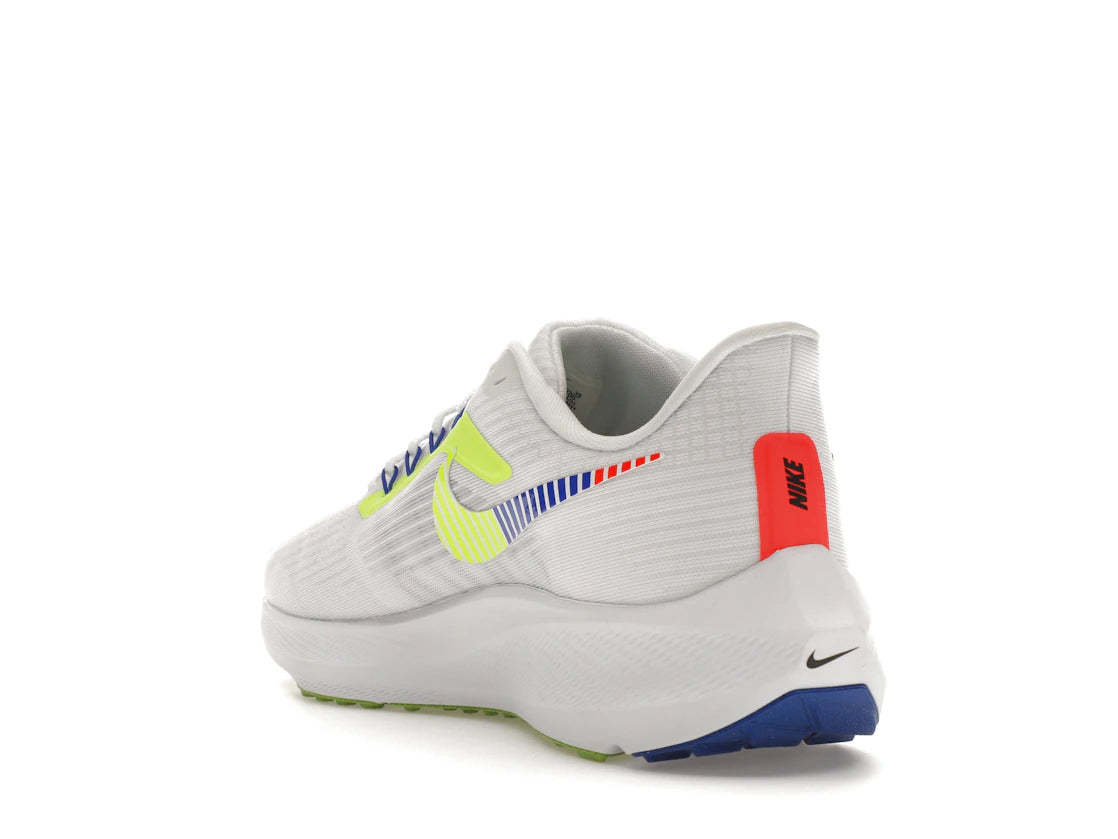 Nike Air Zoom Pegasus 39 PRM White Volt Racer Blue - vue secondaire B