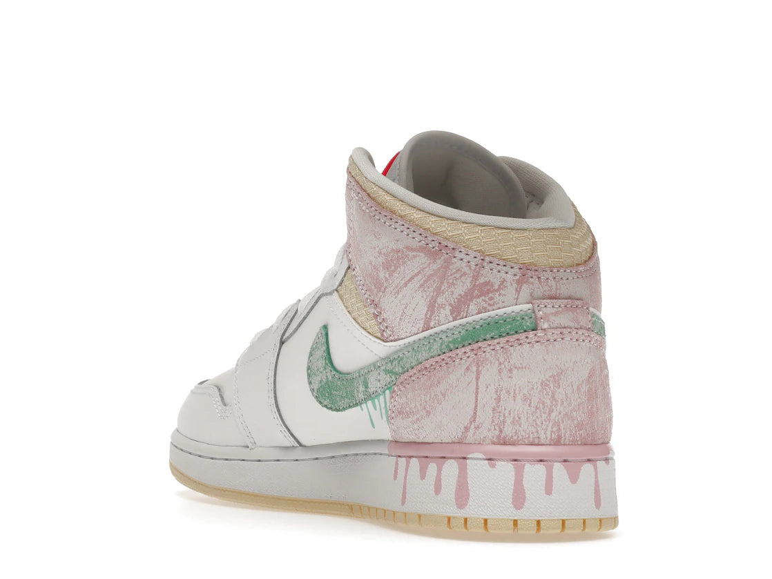 Jordan 1 Mid Paint Drip (GS) - vue secondaire B