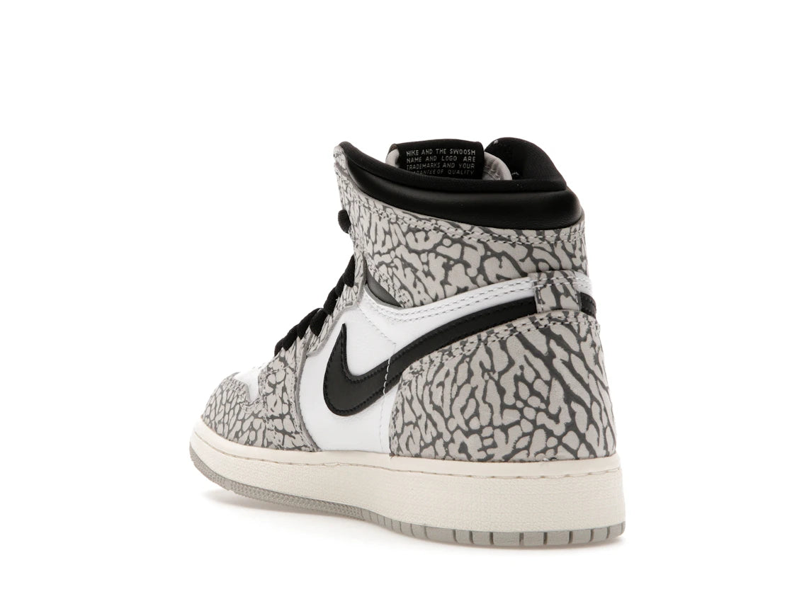 Jordan 1 Retro High OG White Cement (GS) - vue secondaire B