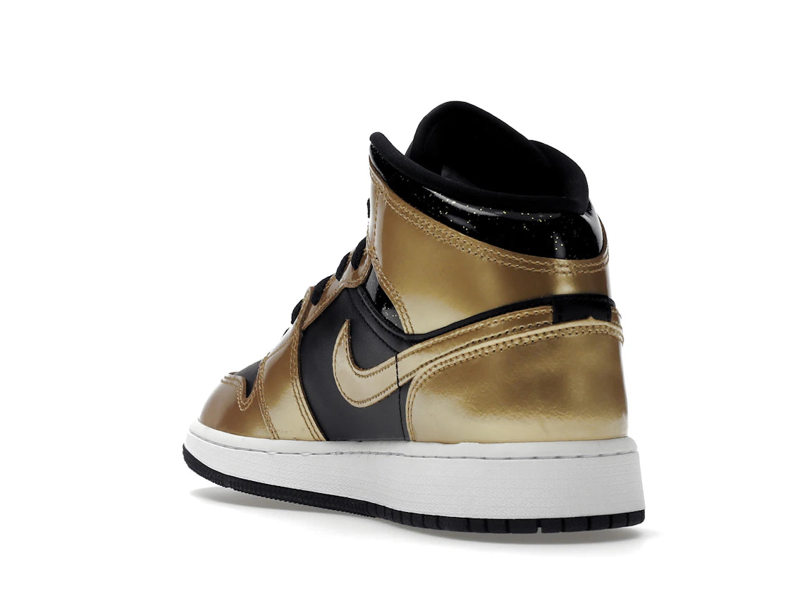 Jordan 1 Mid SE Metallic Gold Black (GS) - vue secondaire B
