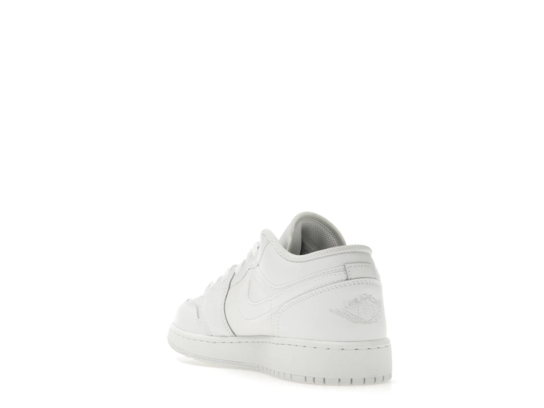 Jordan 1 Low Triple White (2023) (GS) - vue secondaire B