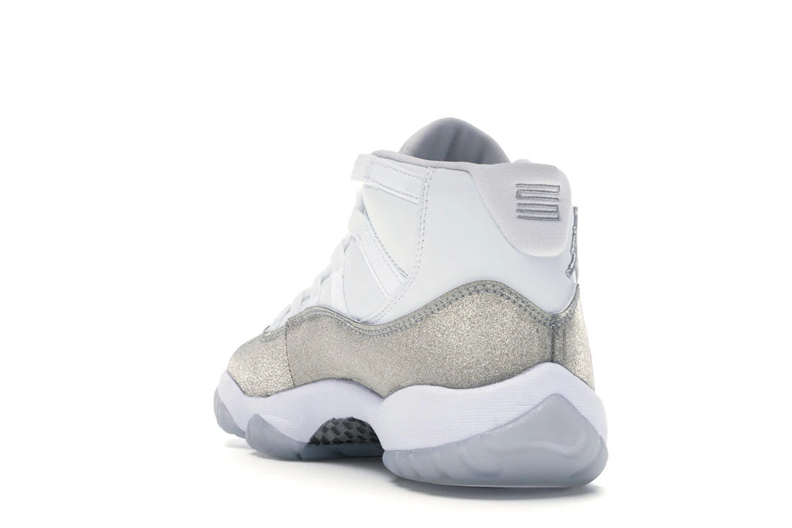 Jordan 11 Retro Weiß Metallic Silber (Damen) - vue secondaire B
