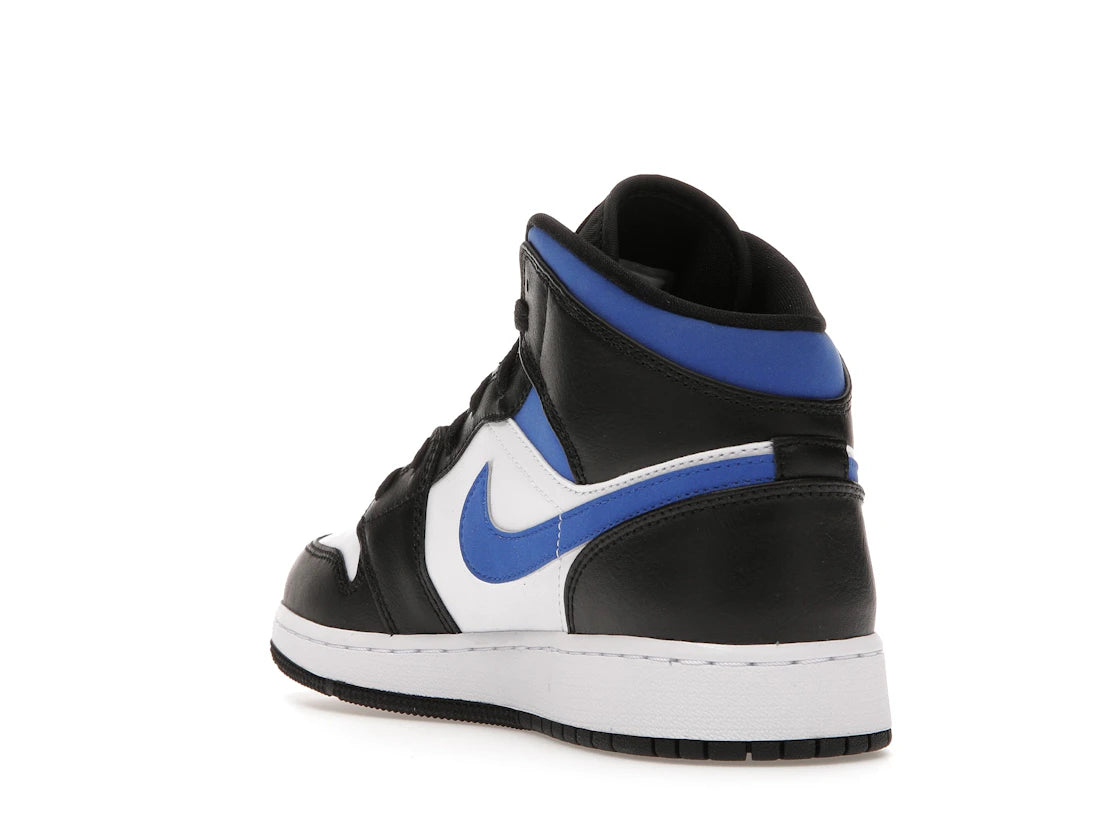 Jordan 1 Mid White Black Racer Blue (GS) - vue secondaire B