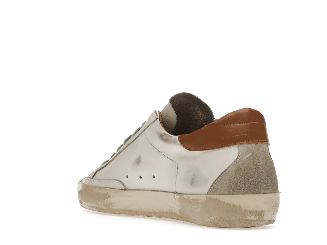 Golden Goose Super-Star Weißes Vacchetta Hellgraues Wildleder-Patch - vue secondaire B