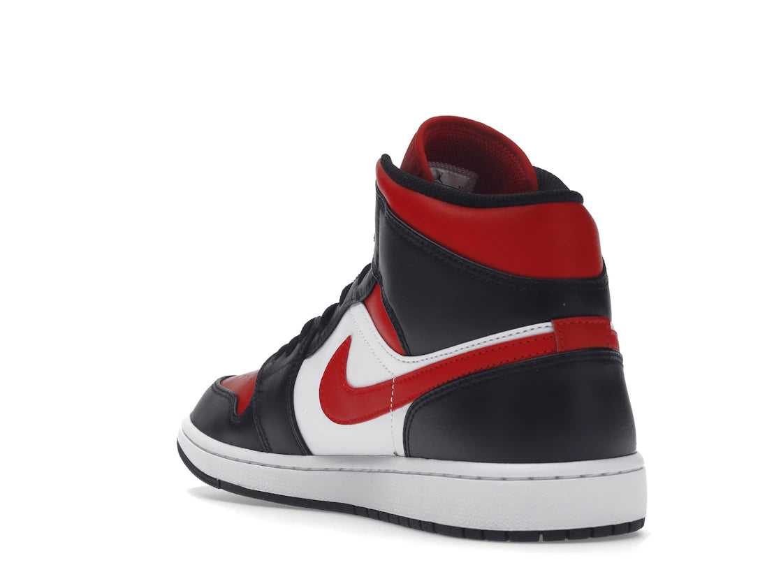 Jordan 1 Mid Weiß Schwarz Rot (2022) - vue secondaire B