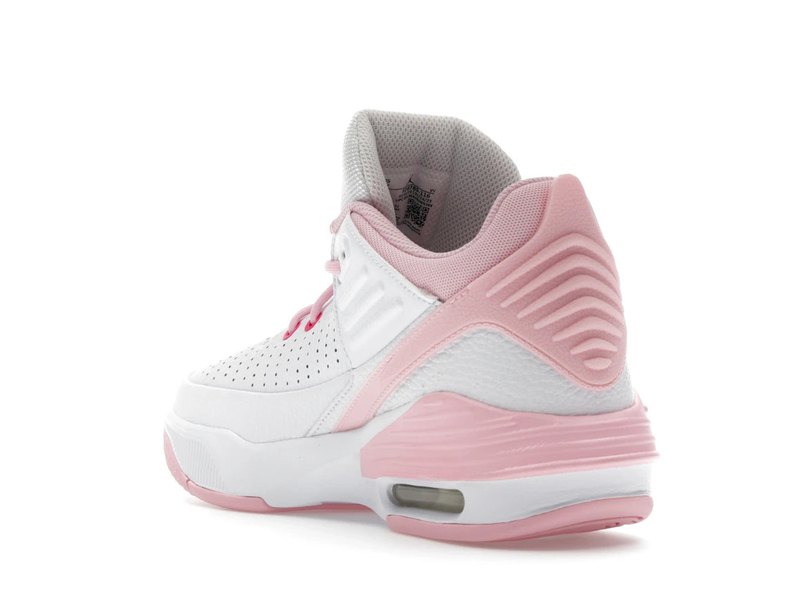 Jordan Max Aura 5 Weiß Fierce Pink Medium Soft Pink (GS) - vue secondaire B