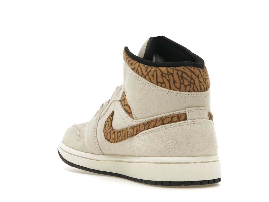 Jordan 1 Mid SE Brown Elephant - vue secondaire B