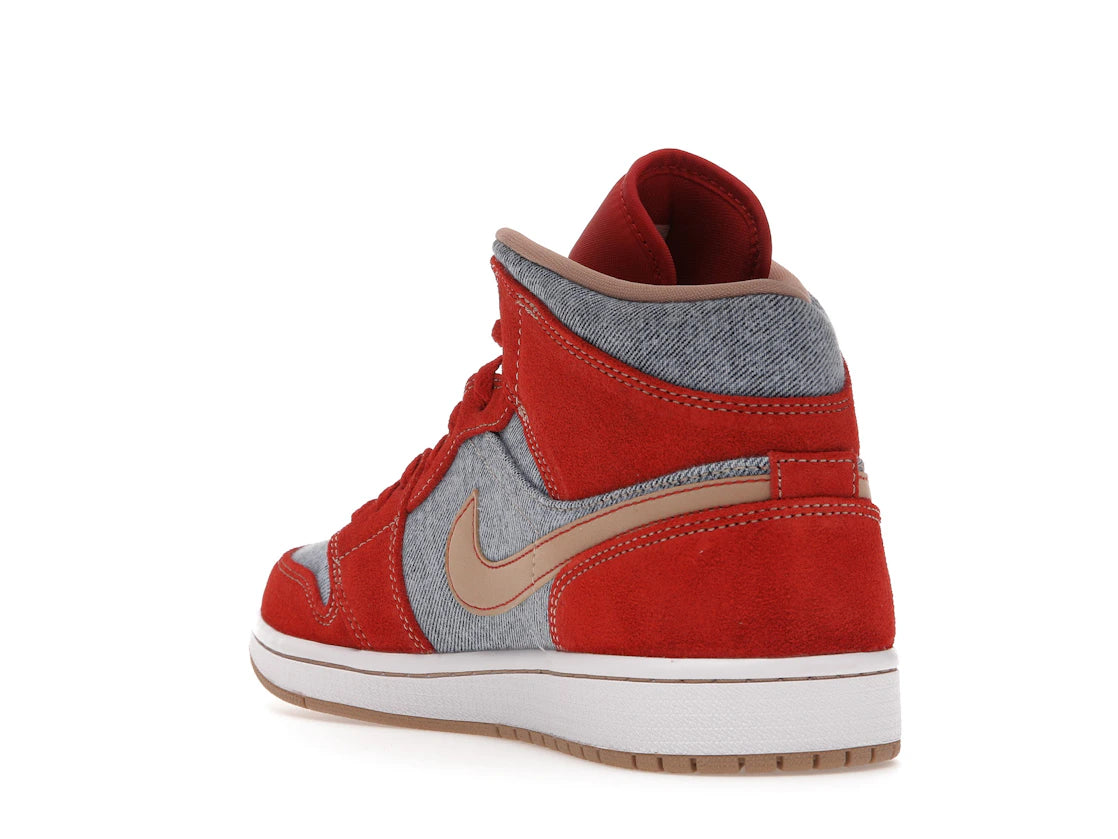 Jordan 1 Mid Denim Rot - vue secondaire B