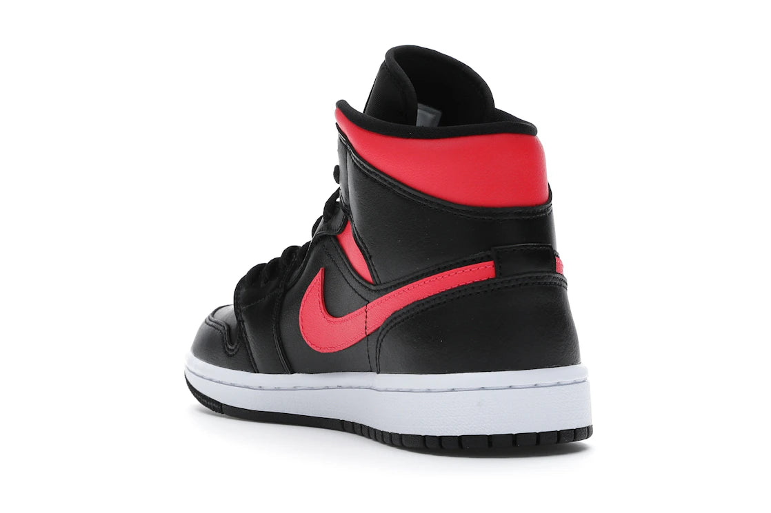 Jordan 1 Mid Black Siren Red (Women's) - vue secondaire B