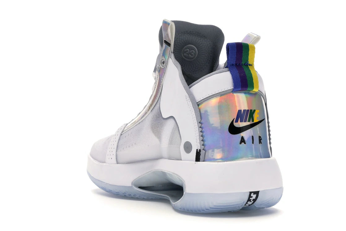 Jordan XXXIV White Metallic Silver - vue secondaire B