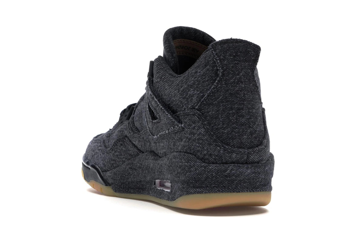 Jordan 4 Retro Levi's Schwarz (GS) (Etikett leer) - vue secondaire B