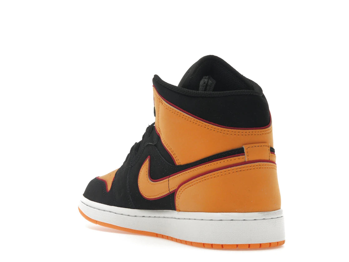 Jordan 1 Mid Fat Tongue Black Orange - vue secondaire B