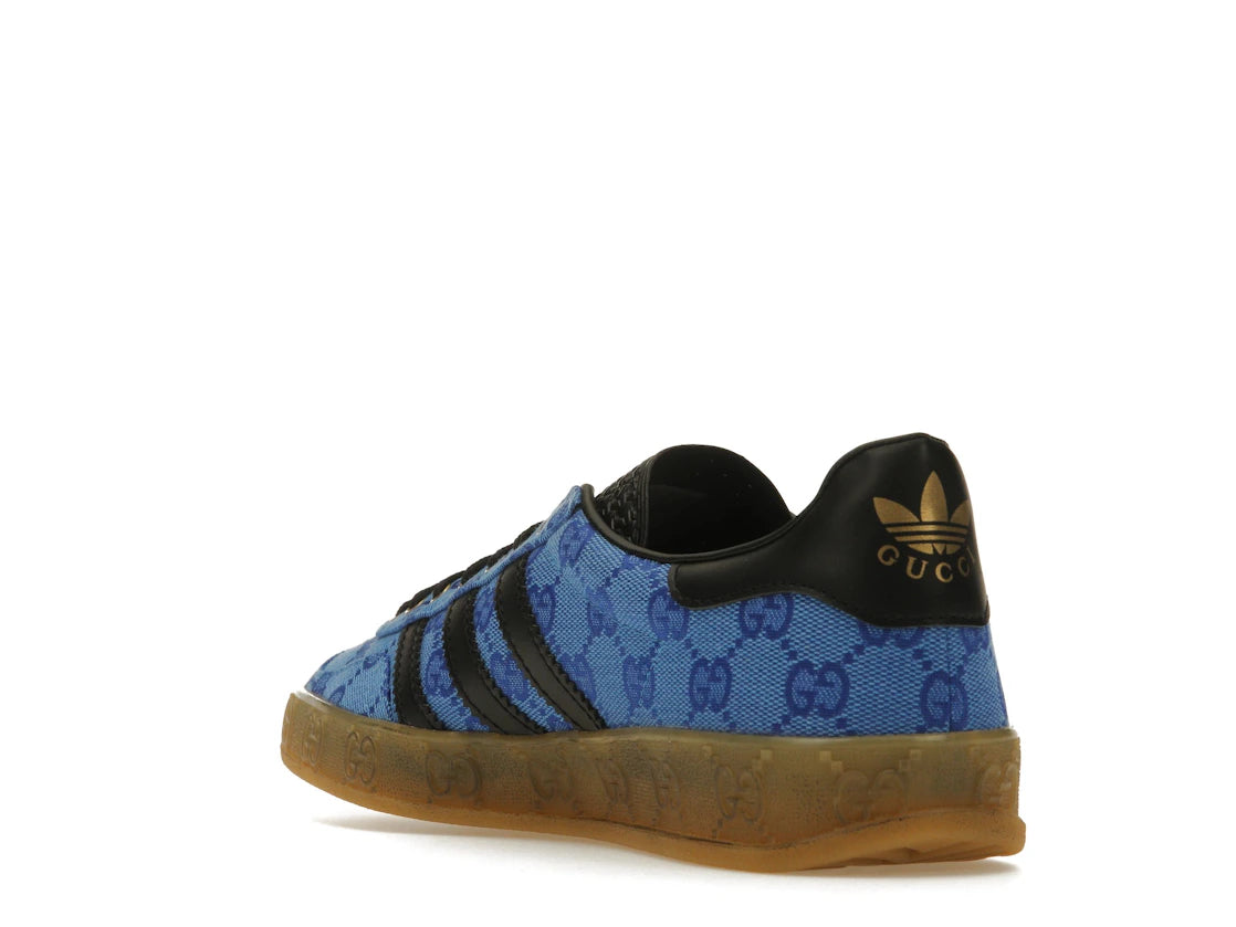 adidas x Gucci Gazelle Blue GG Monogram - vue secondaire B