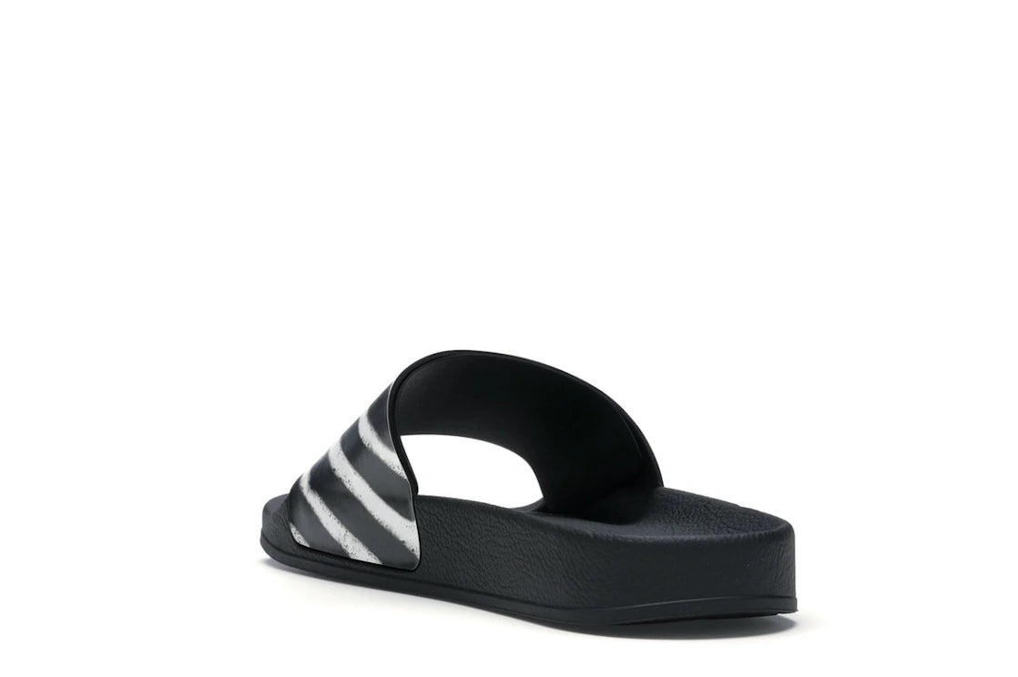 OFF-WHITE Spray Stripes Slider Schwarz Weiß FW19 - vue secondaire B