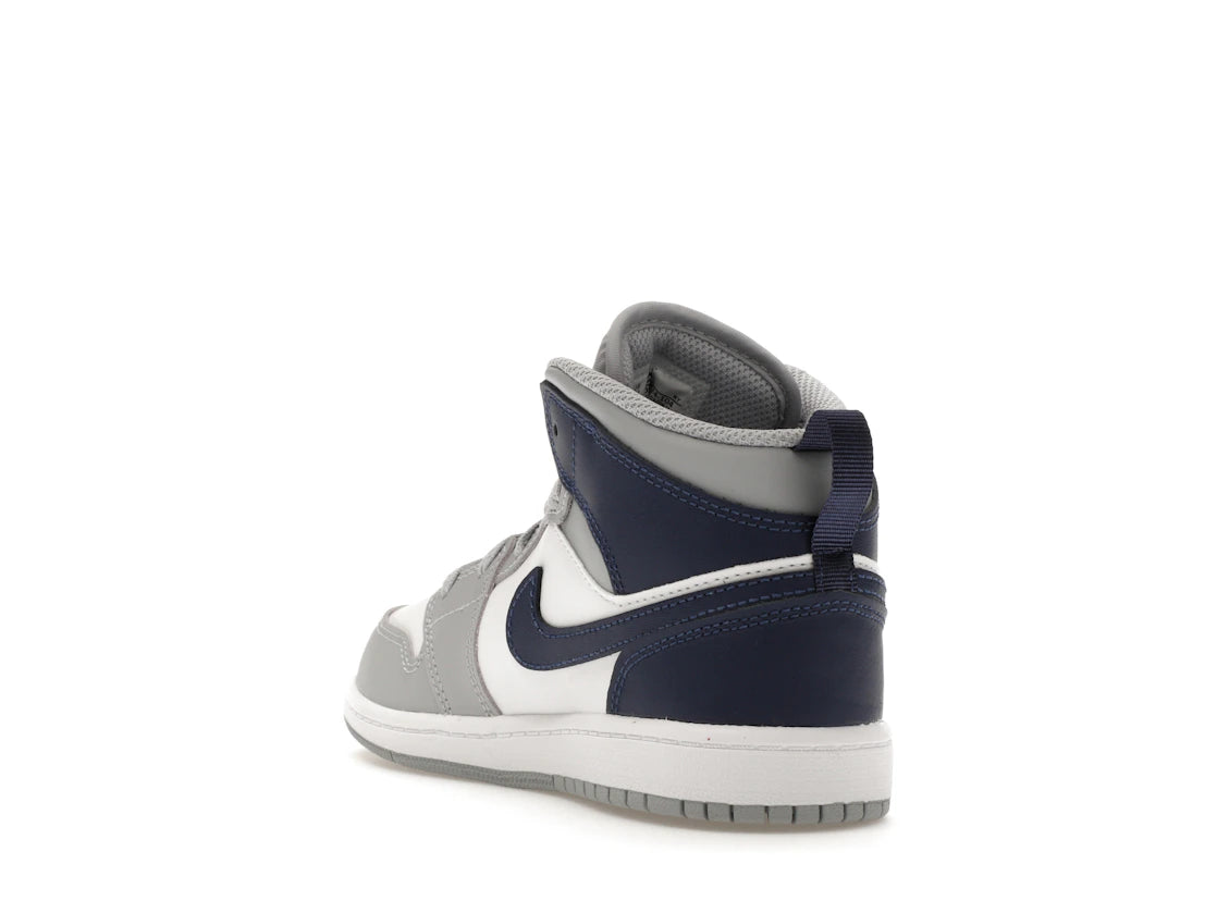 Jordan 1 Mid Wolf Grey Midnight Navy (PS) - vue secondaire B