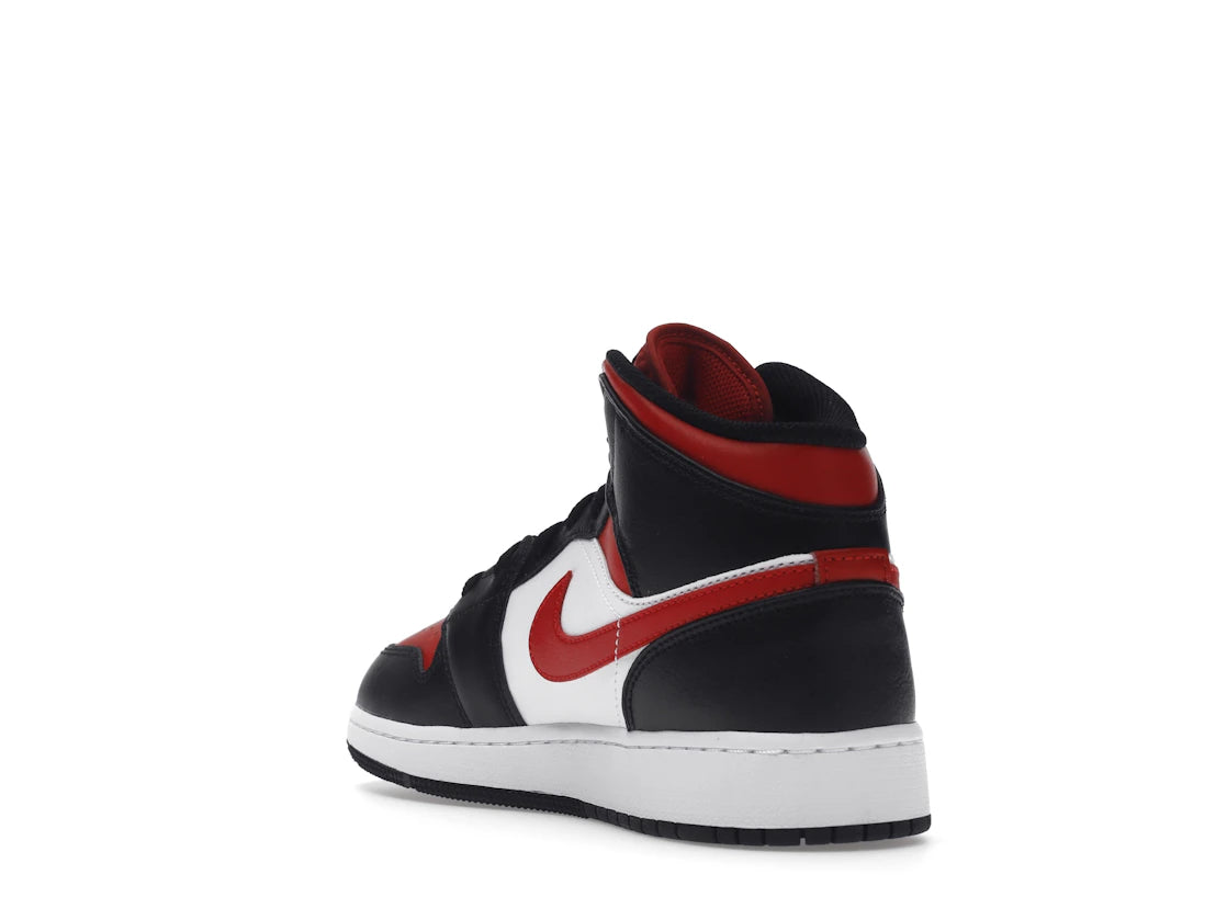 Air Jordan 1 Mid Black Fire Red (GS) - vue secondaire B