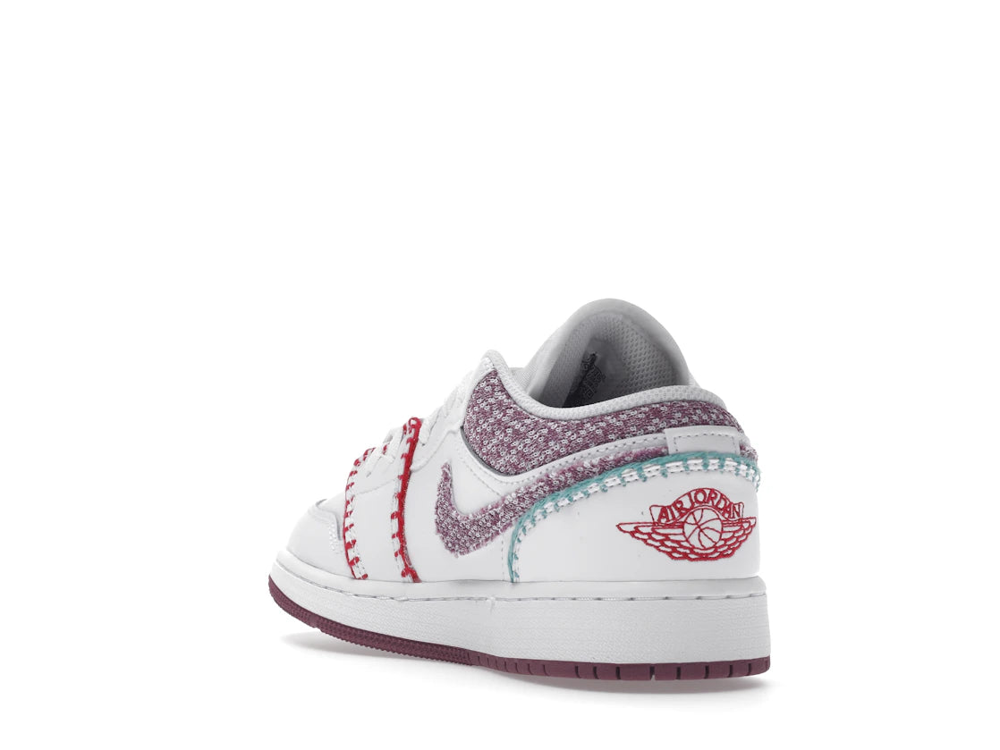Jordan 1 Low White Light Bordeaux (GS) - vue secondaire B
