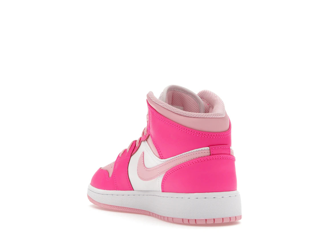 Jordan 1 Mid Fierce Pink (GS) - vue secondaire B
