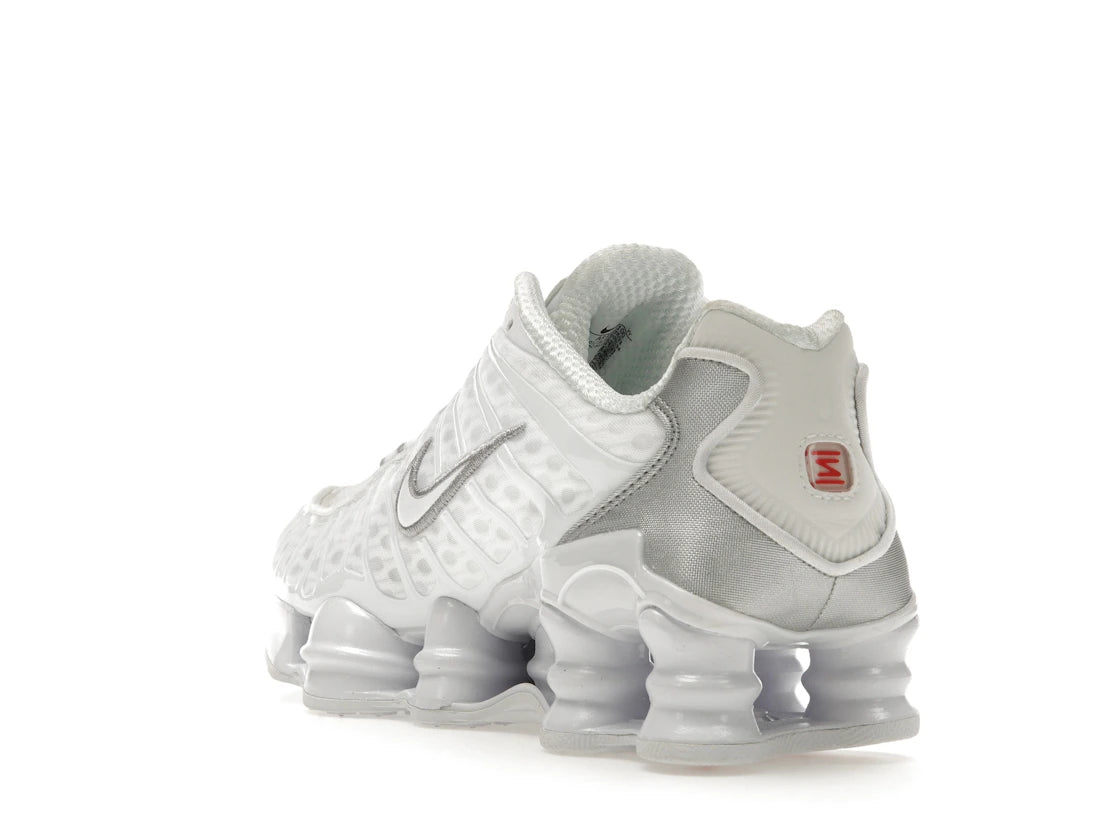Nike Shox TL Weiß Metallic Silber Max Orange (Damen) - vue secondaire B