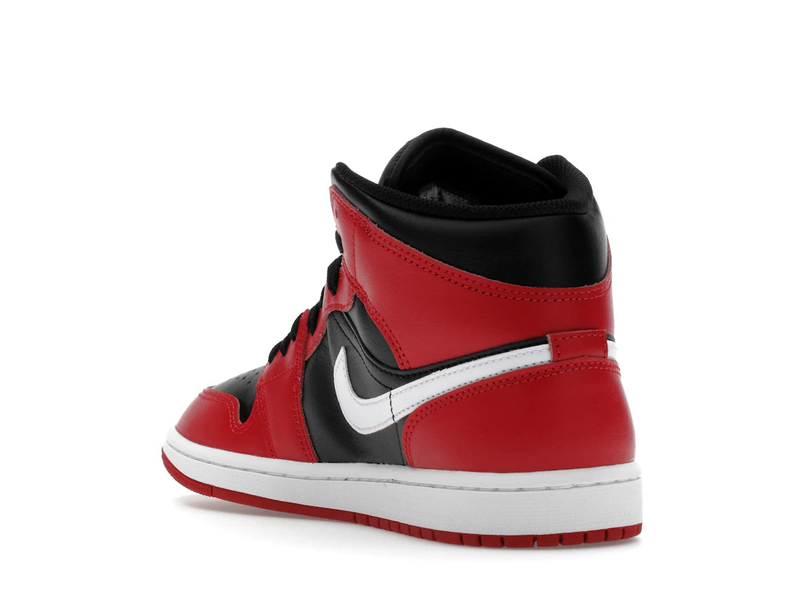 Jordan 1 Mid Gym Rot Schwarz Weiß (2024) - vue secondaire B