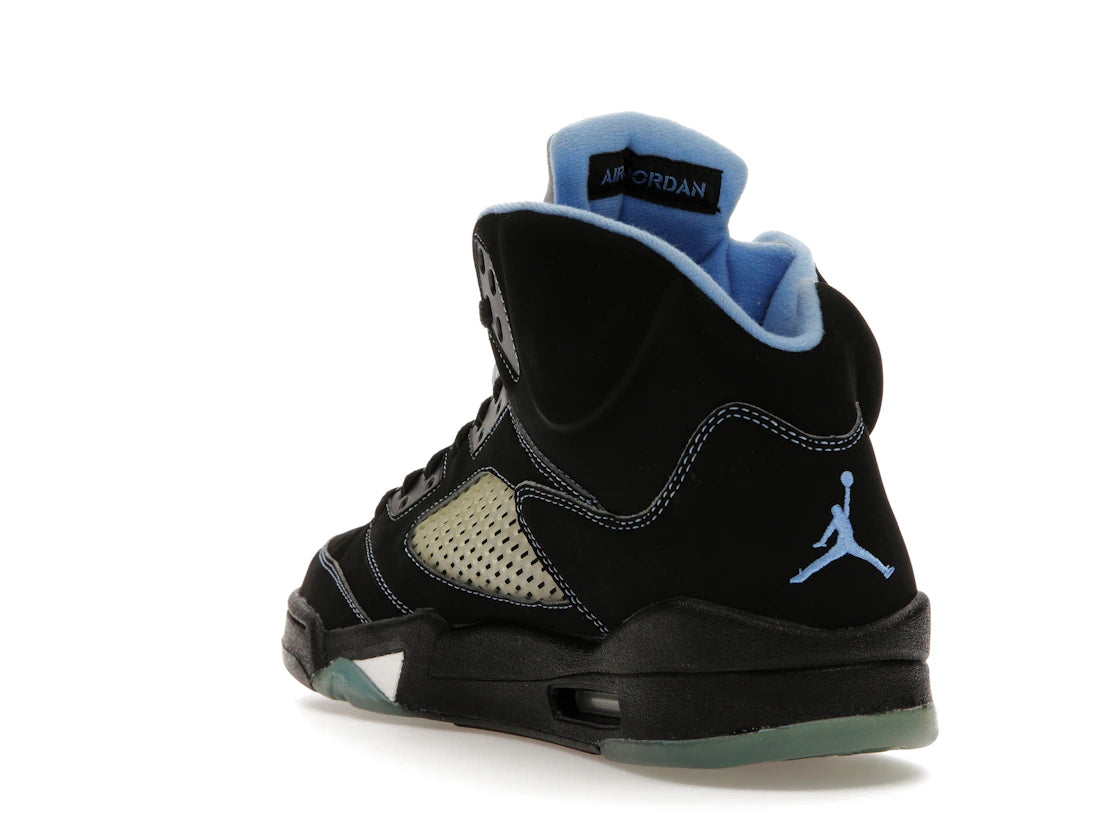 Jordan 5 Retro Schwarz/University Blue - vue secondaire B