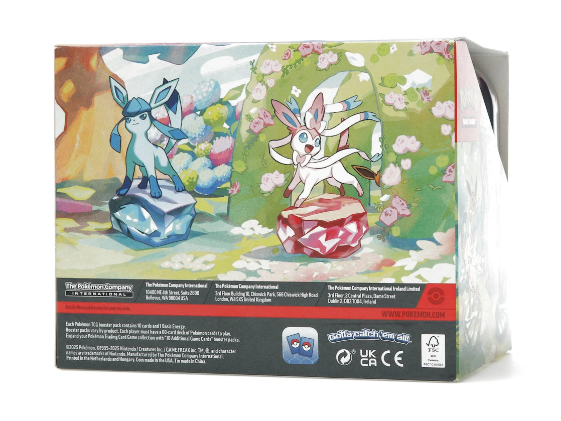 Pokémon Scarlet & Violet Prismatic Evolutions 8 Tin Mini Display - vue secondaire B