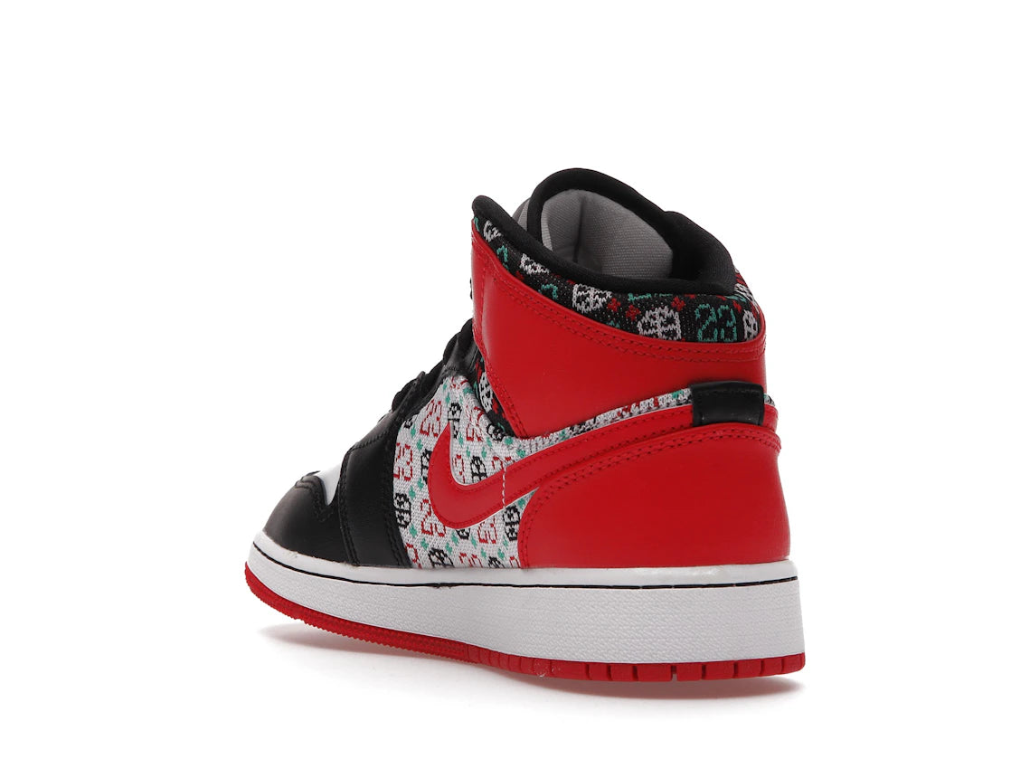 Jordan 1 Mid SE Ugly Christmas Sweater (GS) - vue secondaire B