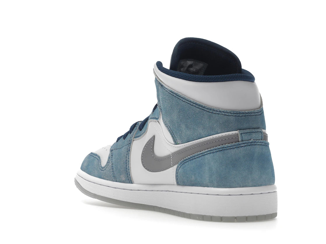 Jordan 1 Mid French Blue Fire Red - vue secondaire B