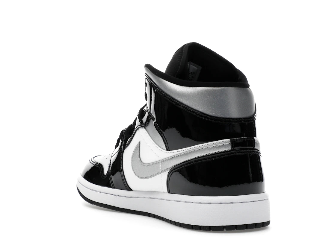 Jordan 1 Mid SE Patent Black White Metallic Silver Metallic Gold - vue secondaire B