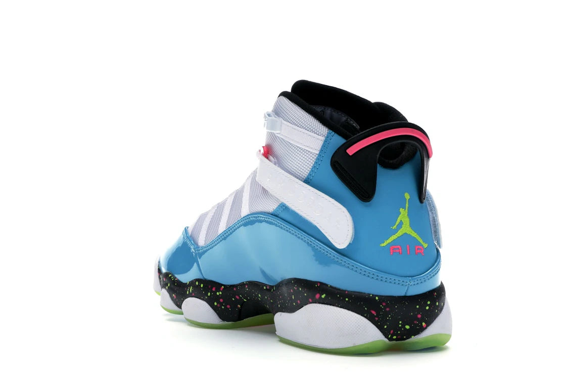 Jordan 6 Rings White Light Blue Fury Cyber - vue secondaire B