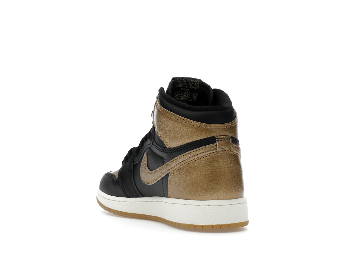 Jordan 1 Retro High OG Black Metallic Gold (GS) - vue secondaire B