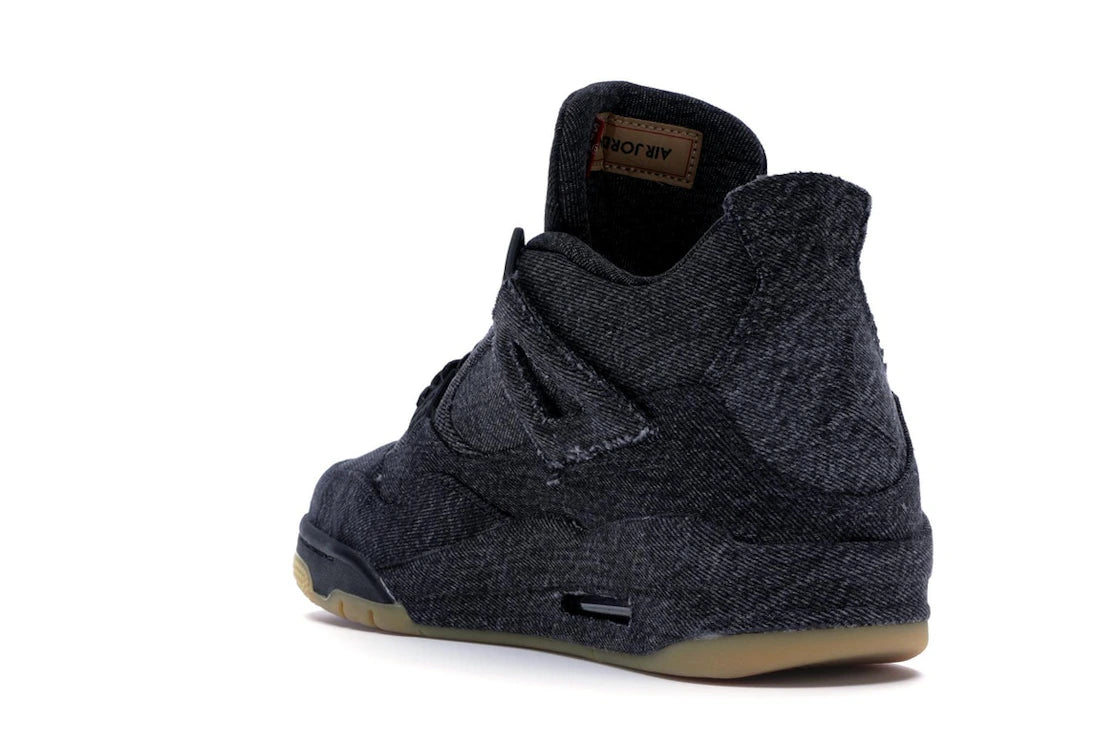 Jordan 4 Retro Levi's Black (Blank Tag) - vue secondaire B