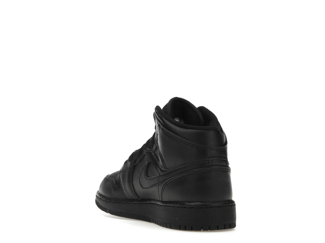 Jordan 1 Mid Triple Black (GS) - vue secondaire B