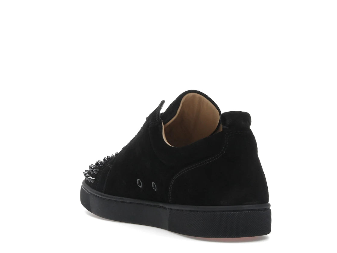 Christian Louboutin Louis Junior Spikes Veau Velours Sneaker Black - vue secondaire B