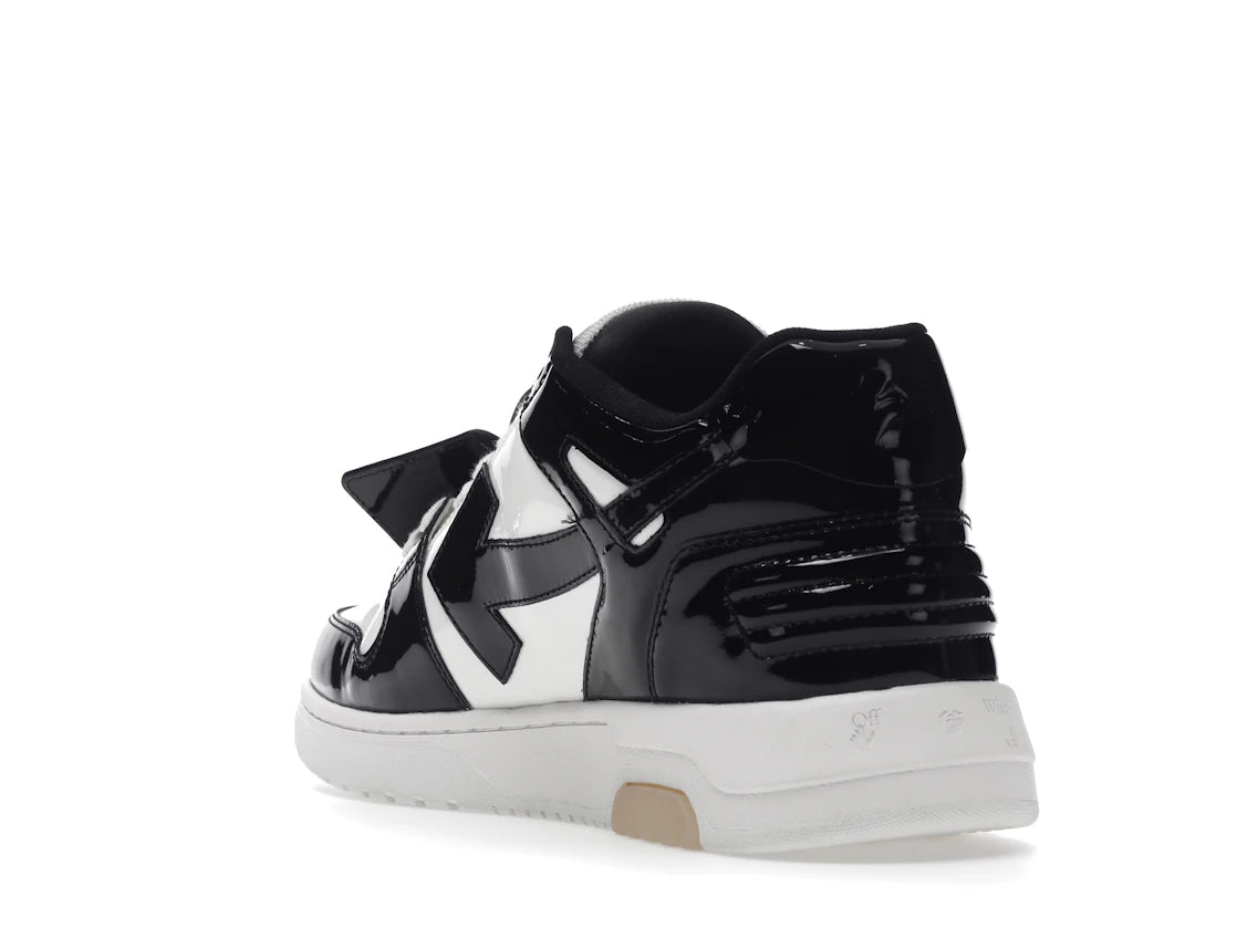 OFF-WHITE Out Of Office OOO Low Tops Patent Black White - vue secondaire B