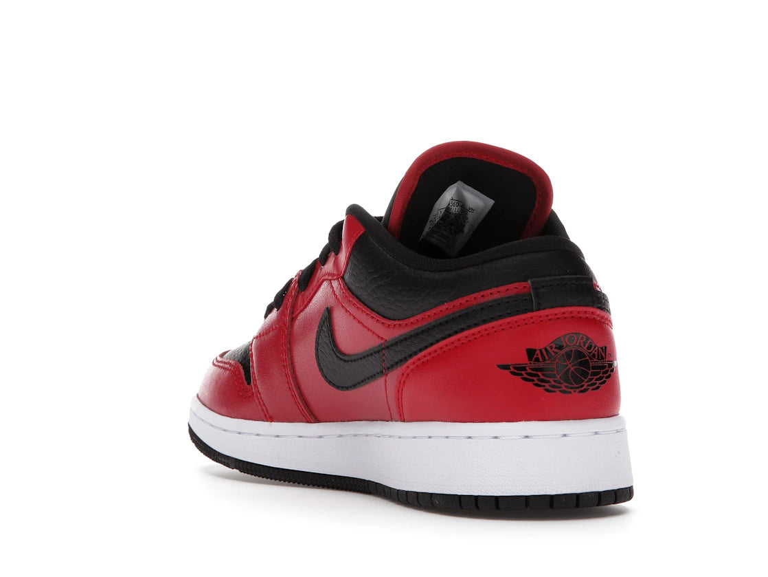 Jordan 1 Low Gym Red Black Pebbled (GS) - vue secondaire B