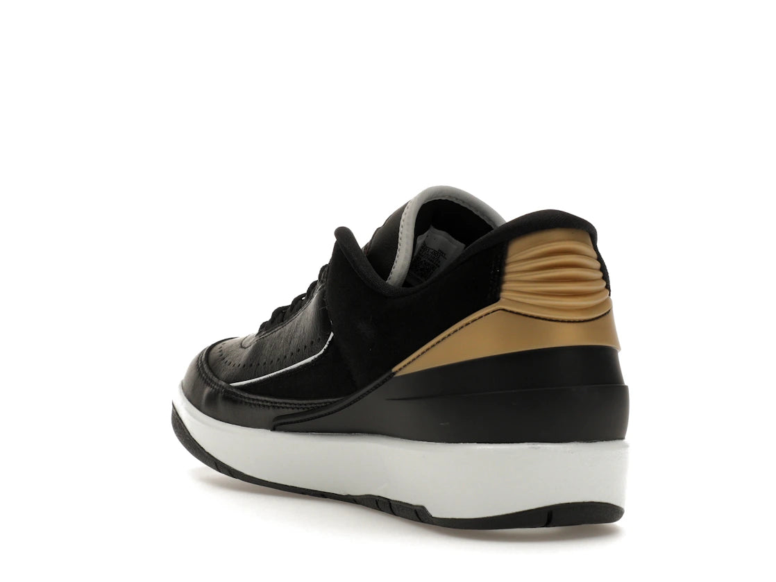 Jordan 2 Retro Low Schwarz Metallic Gold (Damen) - vue secondaire B