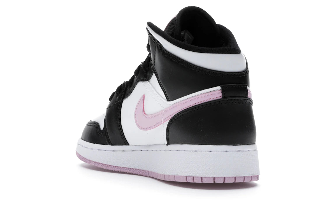 Jordan 1 Mid White Black Light Arctic Pink (GS) - vue secondaire B