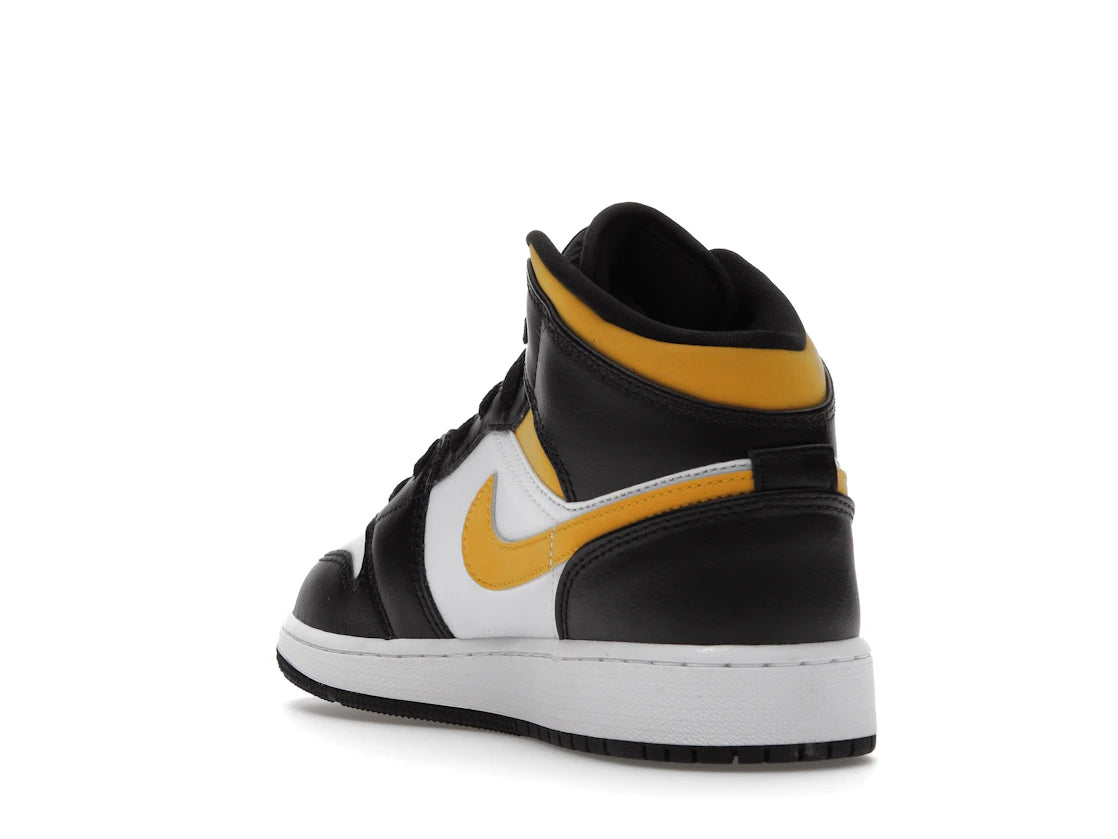 Jordan 1 Mid White Pollen Black (GS) - vue secondaire B