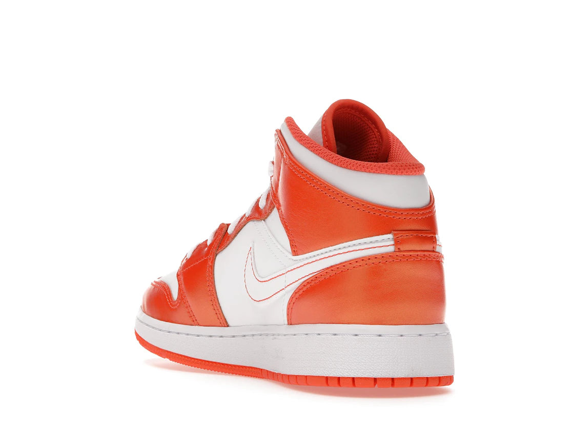 Jordan 1 Mid Metallic Orange (GS) - vue secondaire B