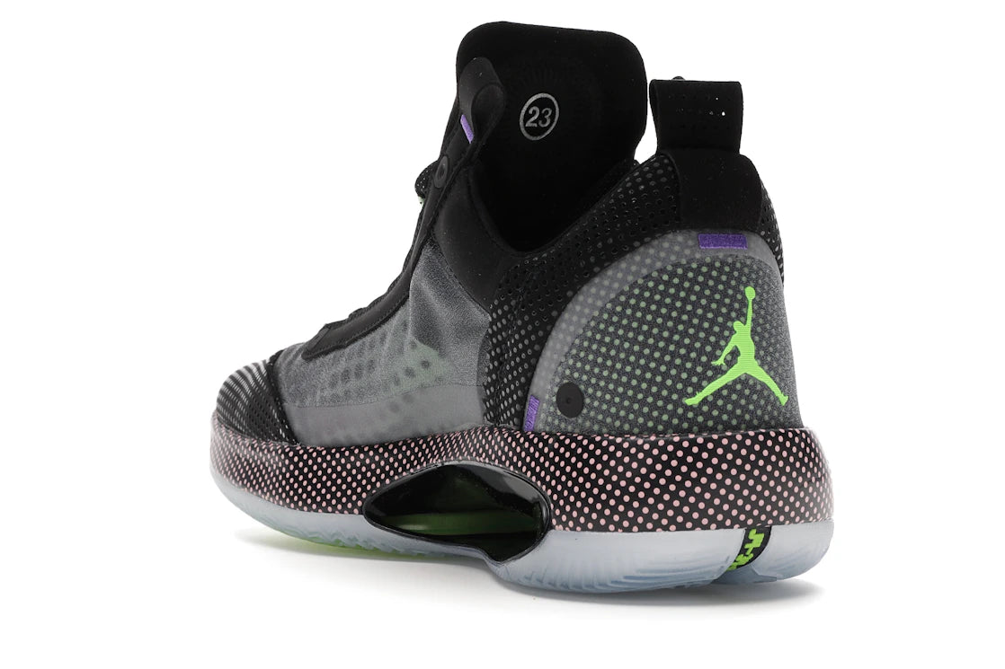 Jordan XXXIV Low Schwarz Vapor Green Bleached Coral - vue secondaire B