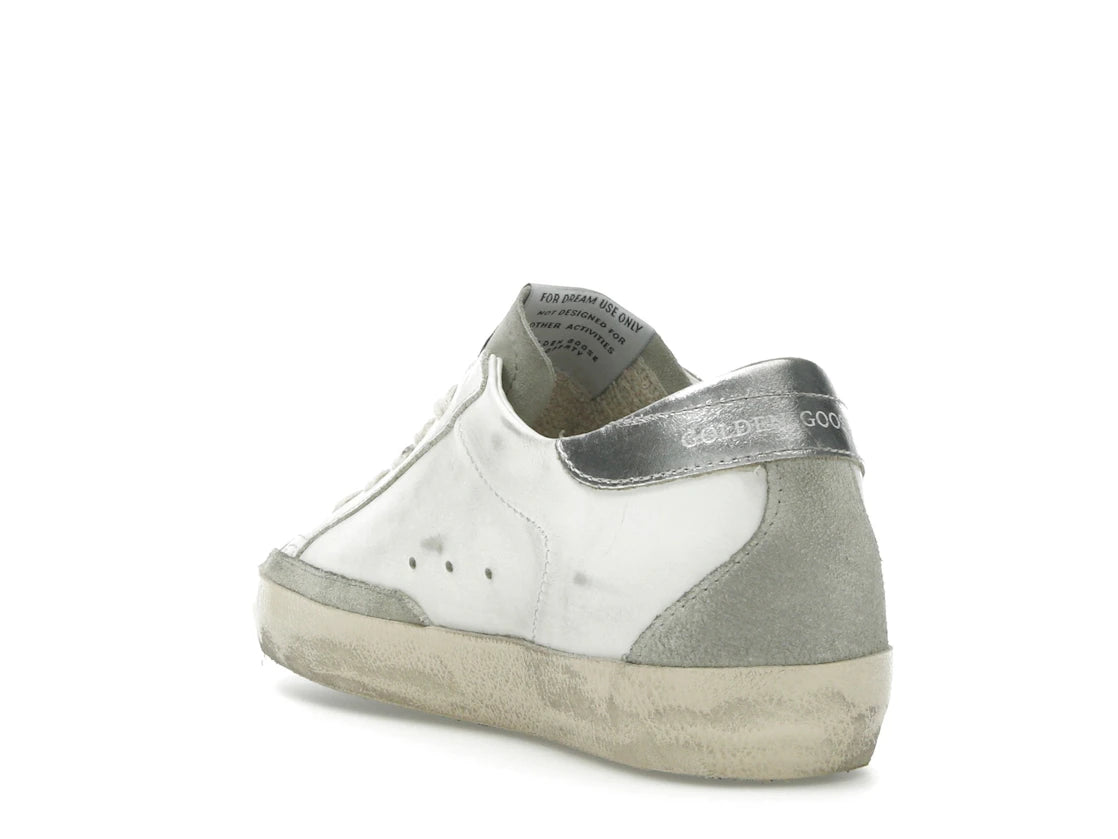 Golden Goose Super-Star Weiß Eisgrau Goldglitzer (Damen) - vue secondaire B
