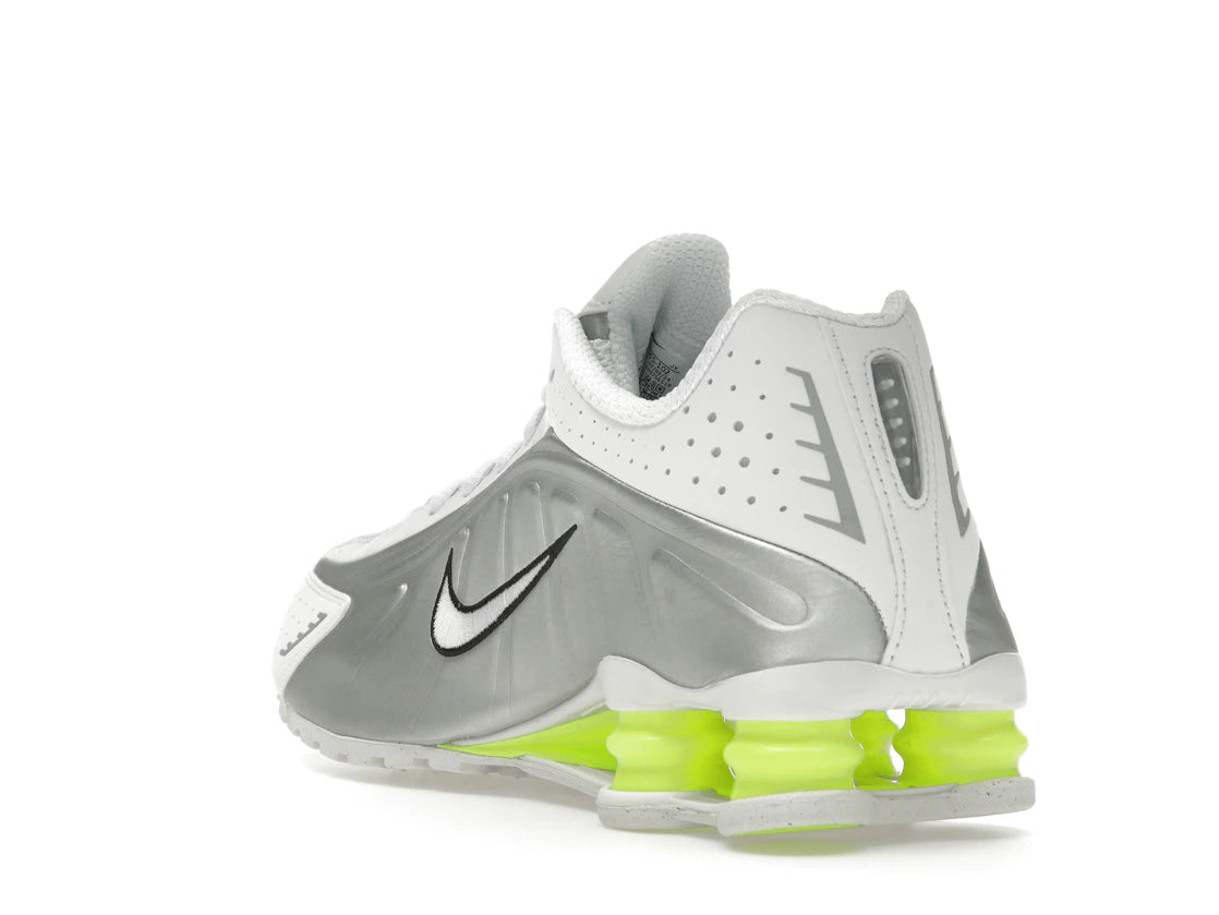 Nike Shox R4 White Metallic Silver Volt (Women's) - vue secondaire B